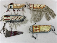 Quill Beaded Native American Knife Sheaths