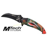 MC MTECH 3.5" FOLDER HAWKBILL BLADE SHARK/BOMB BL