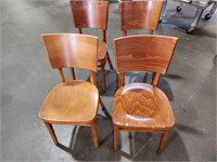 Bid X4 Wood Chairs