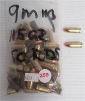(50) Rounds of 9mm luger 115GR.