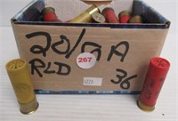 (36) Rounds of assorted 20 gauge shotgun shells.