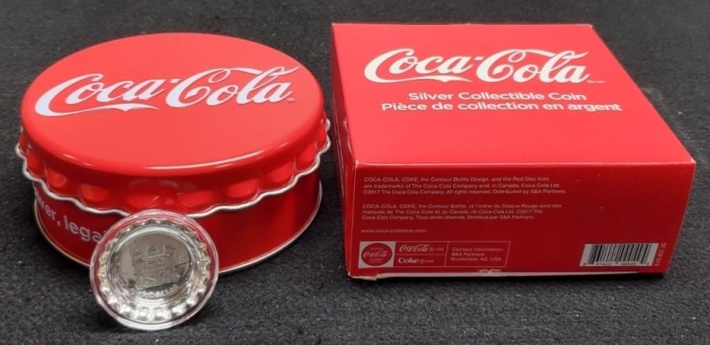 2018 $1 Silver Coca Cola Bottle Cap Proof w/