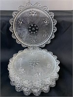 6 Depression Glass 6-3/4'' Plates