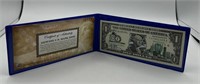 Genuine US Bank Note $1 Minnesota Art Bill