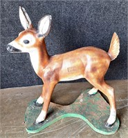 CHARMING CEMENT DEER FOR GARDEN DECOR 19" L 24"H