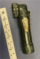 F1) Vintage Boy Scout flashlight. Green plastic.