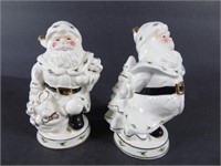 Holly Holiday Santa Figurines Salt & Pepper Shaker
