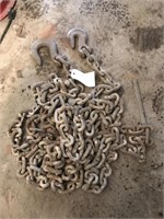 33 Feet Heavy Duty Chain w 2 Hooks