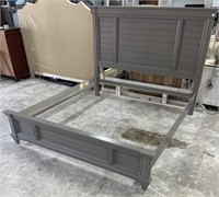 King Size Shutter Bedframe costal grey headboard