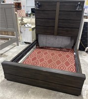 Queen rustic style bed with lights and Bluetooth