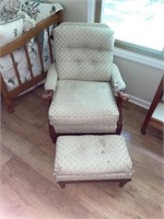 Chair & Ottoman (Damaged)