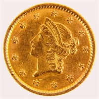 Coin $1 Dollar Gold Coin Undated (Damaged)