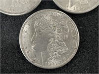 5 - 1921 MORGAN SILVER DOLLARS