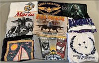 W - LOT OF 9 GRAPHIC TEES SIZE XL (Q87)