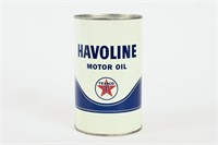 TEXACO HAVOLINE MOTOR OIL IMP QT CAN