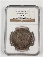 1890-CC Top 100 Morgan Silver Dollar