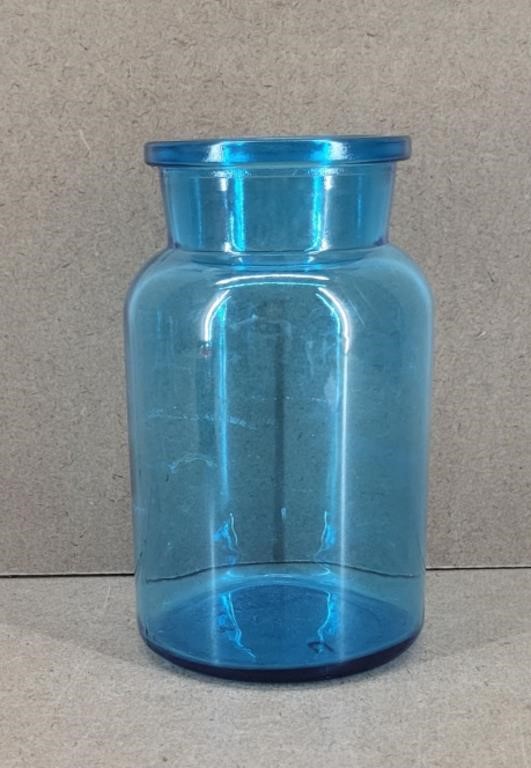 Blue Belgian Glass Apothecary Storage Jar