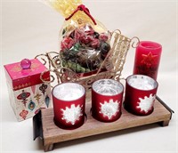 Christmas Candle and Holiday Potpourri Lot