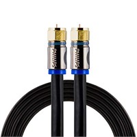 PHILIPS RG6 Quad Shield Coaxial Cable, 6 ft.