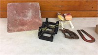 Miter Box, clamps. Magnet, paint Rollers,