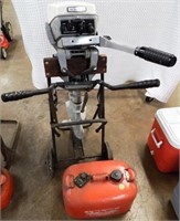 Johnson 15hp Outboard Boat Motor - Tank & Stand