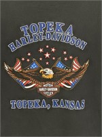 Vntg Topeka Ks Harley Davidson T-shirt XL
