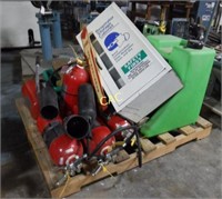 Pallet of Fire Extinguishers & Misc