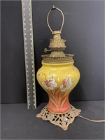 Antique Ornate Floral Table Lamp