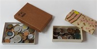 2 CONTAINERS OF VARIOUS COINS