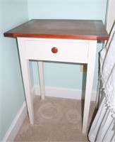 shaker style wooden side table w drawer