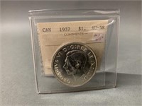 1937 1 Dollar CDN .800 Silver