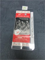 Redwings ticket stub " The production line"
