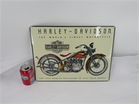 Affiche en métal Harley Davidson, 17x12po