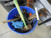 BLUE PAIL OF TOOLS