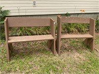 2- wooden benches- see all pics