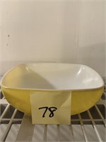 Pyrex Solid Primary Color Yellow Hostess Square