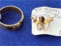 2 Masonic (ring & pin)