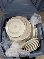 Two Totes of Mikasa Dinnerware PU ONLY