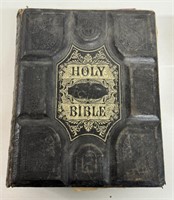 LARGE  ANTIQUE 1884 HOLY BIBLE