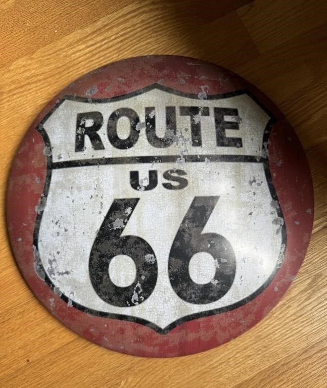 Metal Route 66 Decorative Sign