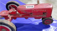 Farmall B Tractor and flat wagon plus