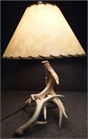 Faux Whitetail Deer Antler Horn Table Lamp
