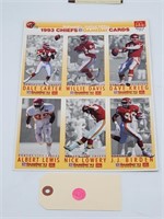 1993 GAMEDAY FOOTBALL CARDS MCDONALDS CHIEFS