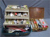 2 Tackle Boxes Filled W/Assorted Fishing Tools