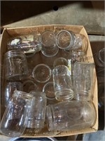 Box of assorted jars , aluminum pans and a 24 qt