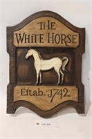 "The White Horse" Bar Sign