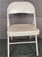 Grey Metal Folding Chair