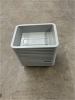 15- Plastic Gray Bins, 20.5”L x 15”W x 5”H (May
