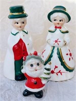 Vintage Christmas Caroler Bell Set of 2