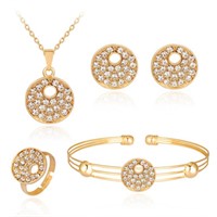 Exquisite Hollow Round Fashion Jewelry Set